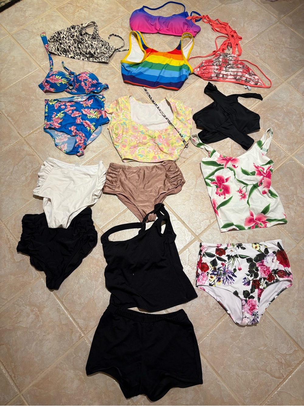 15 high waist & boy shorts high neck  bikinis